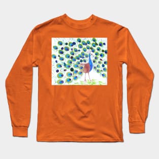 Proud Peacock Long Sleeve T-Shirt